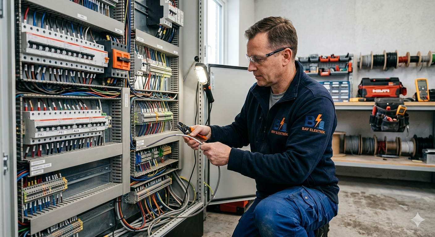 Elektrik tesisatı &ccedil;alışması